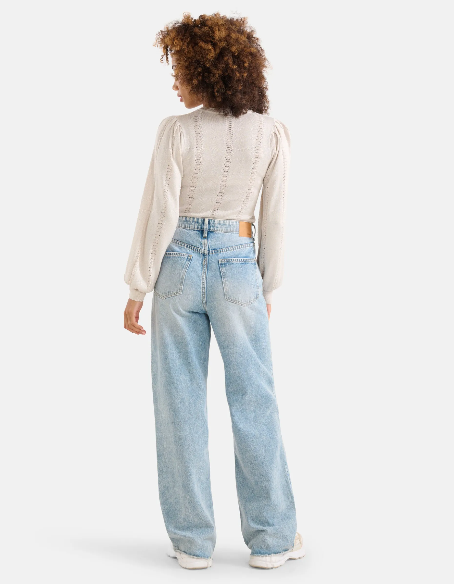 Ajour Top Beige