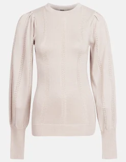 Ajour Top Beige