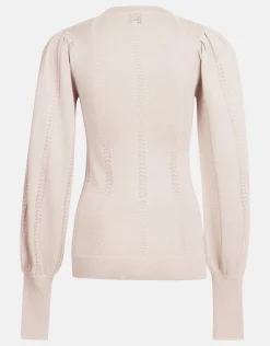 Ajour Top Beige
