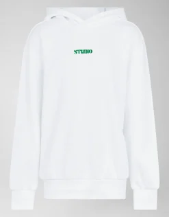 Artwork Hoodie Gebroken Wit