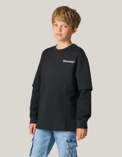 Artwork Longsleeve T-shirt Zwart
