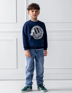 Artwork Sweater Donkerblauw