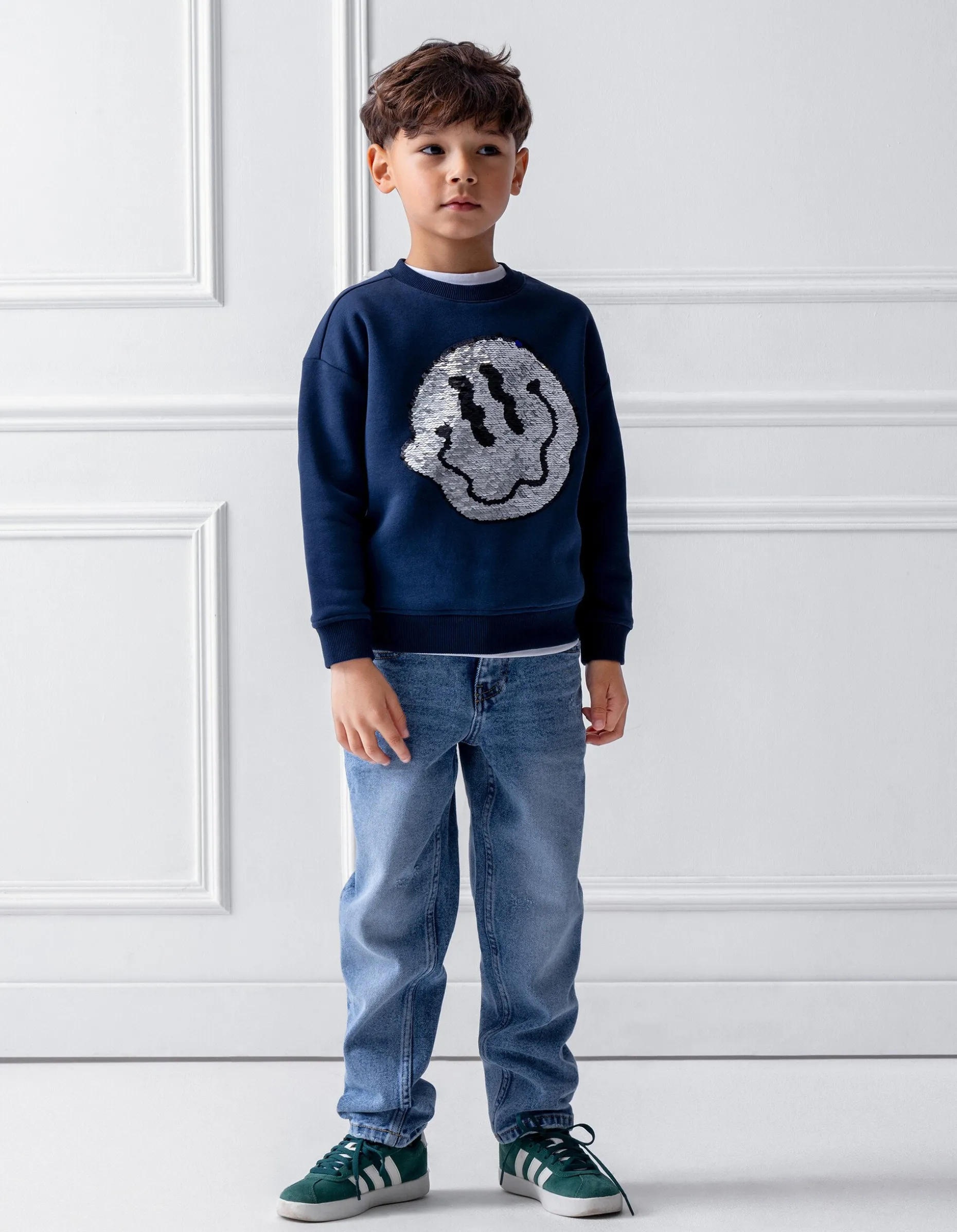 Artwork Sweater Donkerblauw