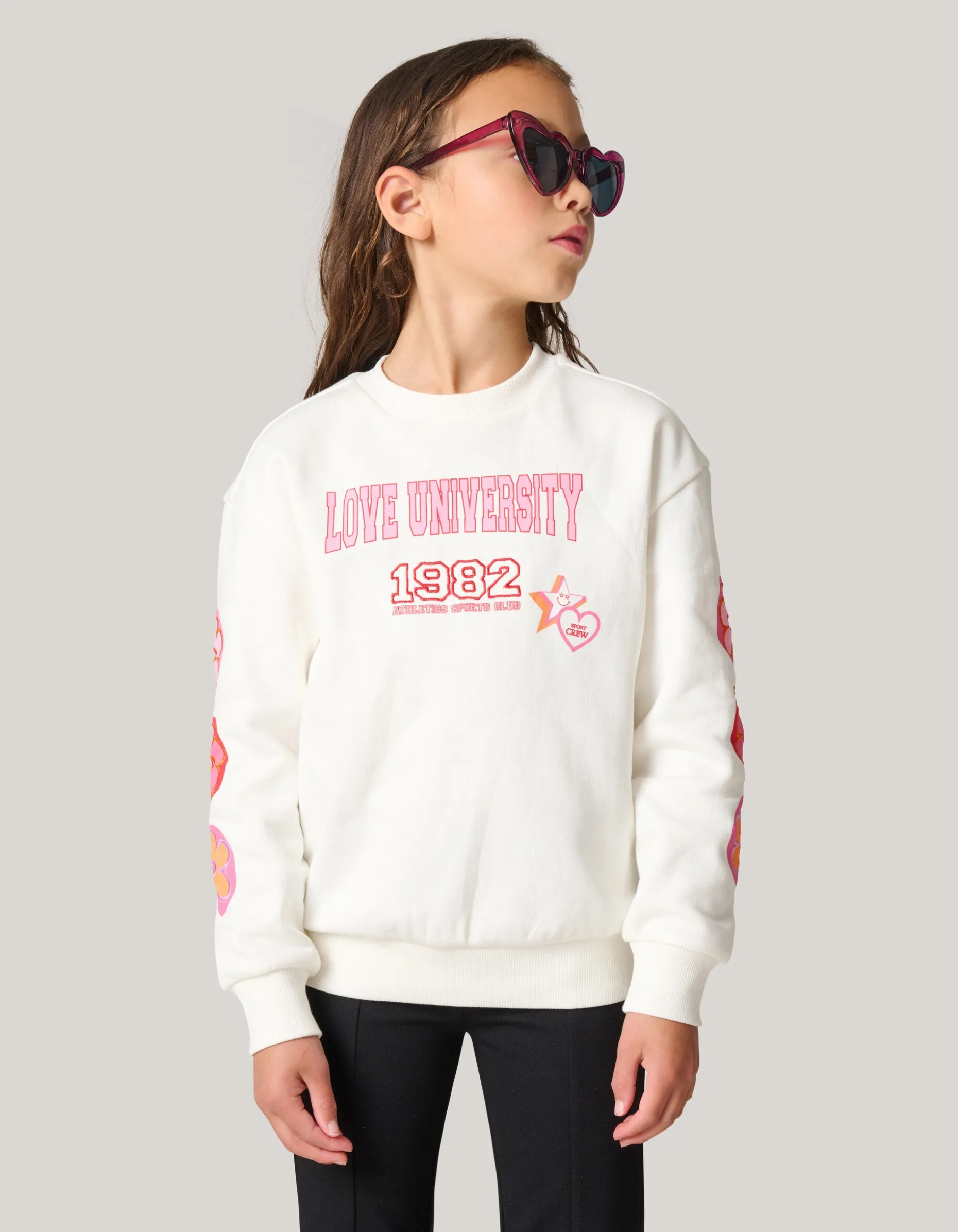 Artwork Sweater Gebroken Wit