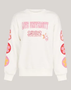 Artwork Sweater Gebroken Wit