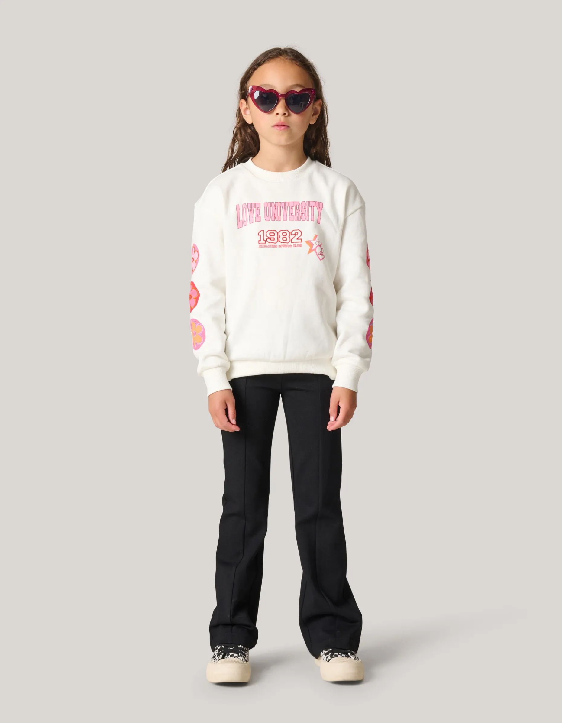 Artwork Sweater Gebroken Wit