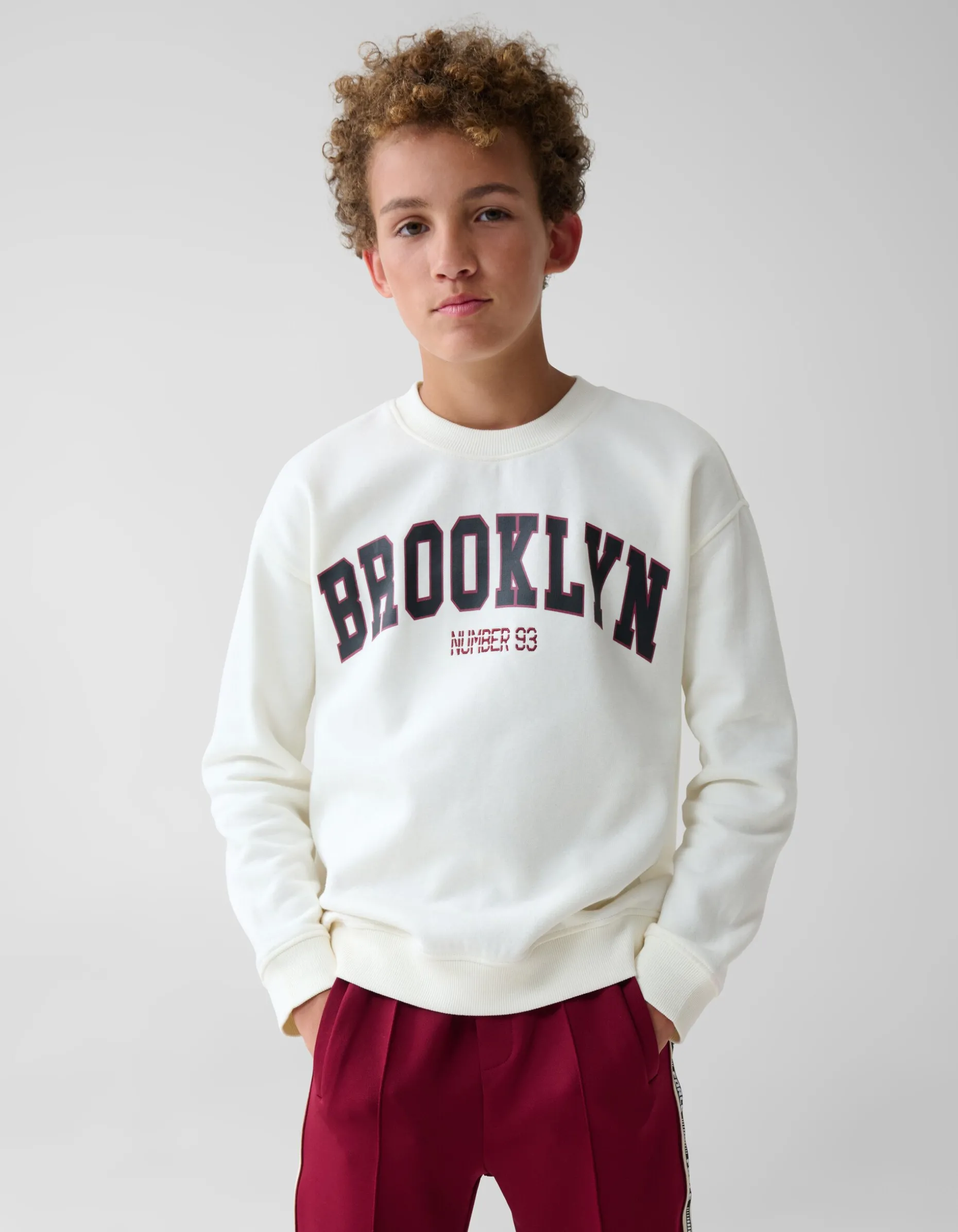 Artwork Sweater Gebroken Wit