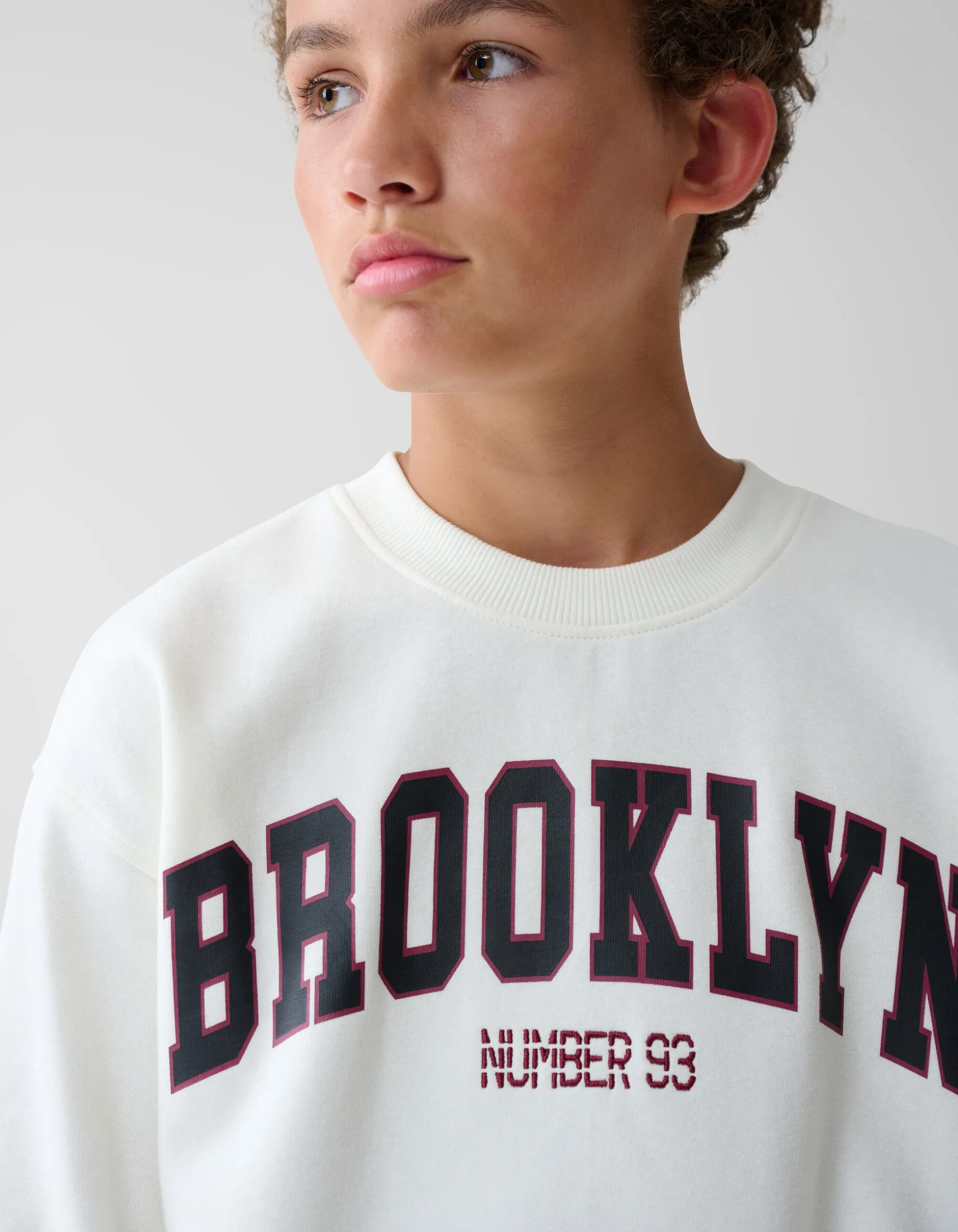 Artwork Sweater Gebroken Wit