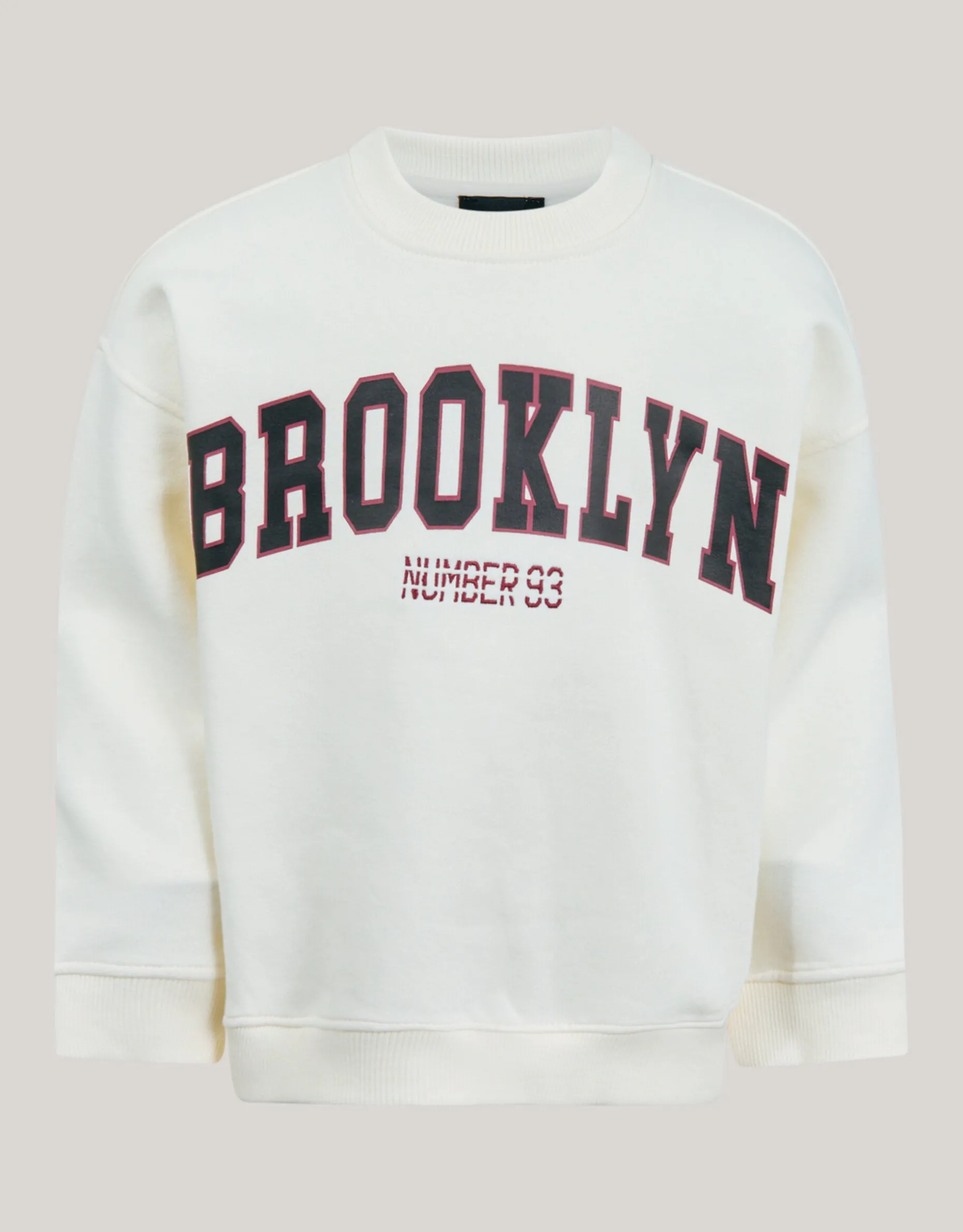 Artwork Sweater Gebroken Wit