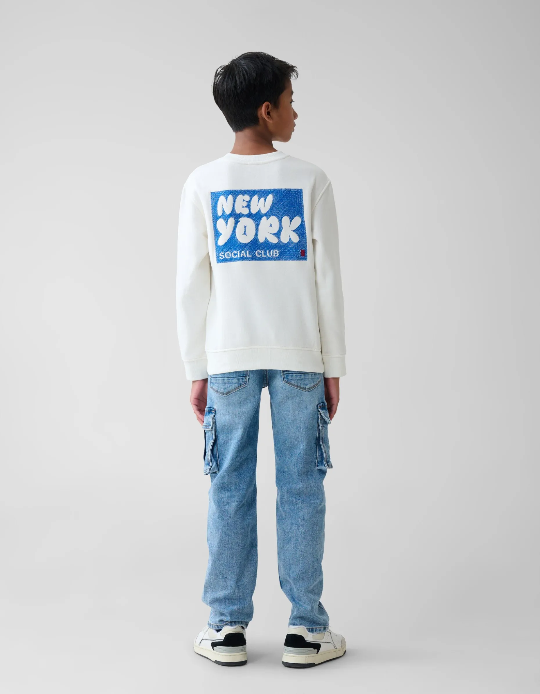 Artwork Sweater Gebroken Wit