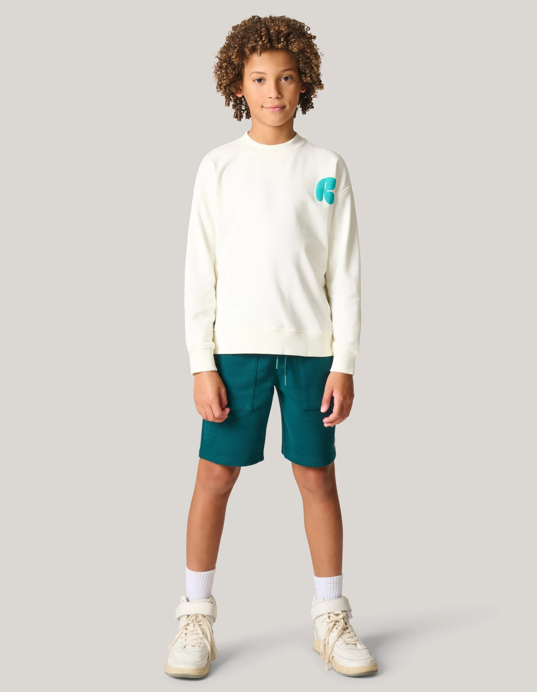 Artwork Sweater Gebroken Wit
