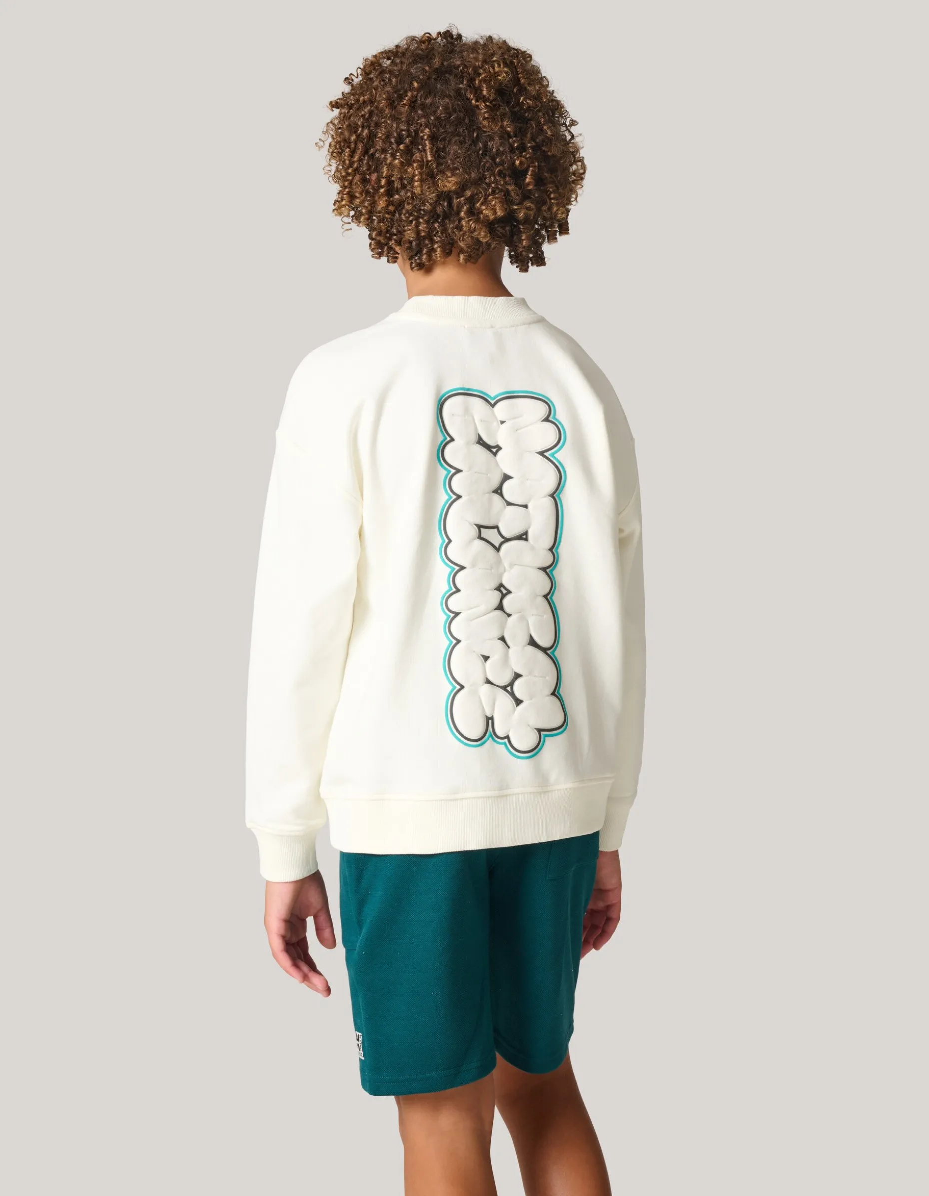 Artwork Sweater Gebroken Wit