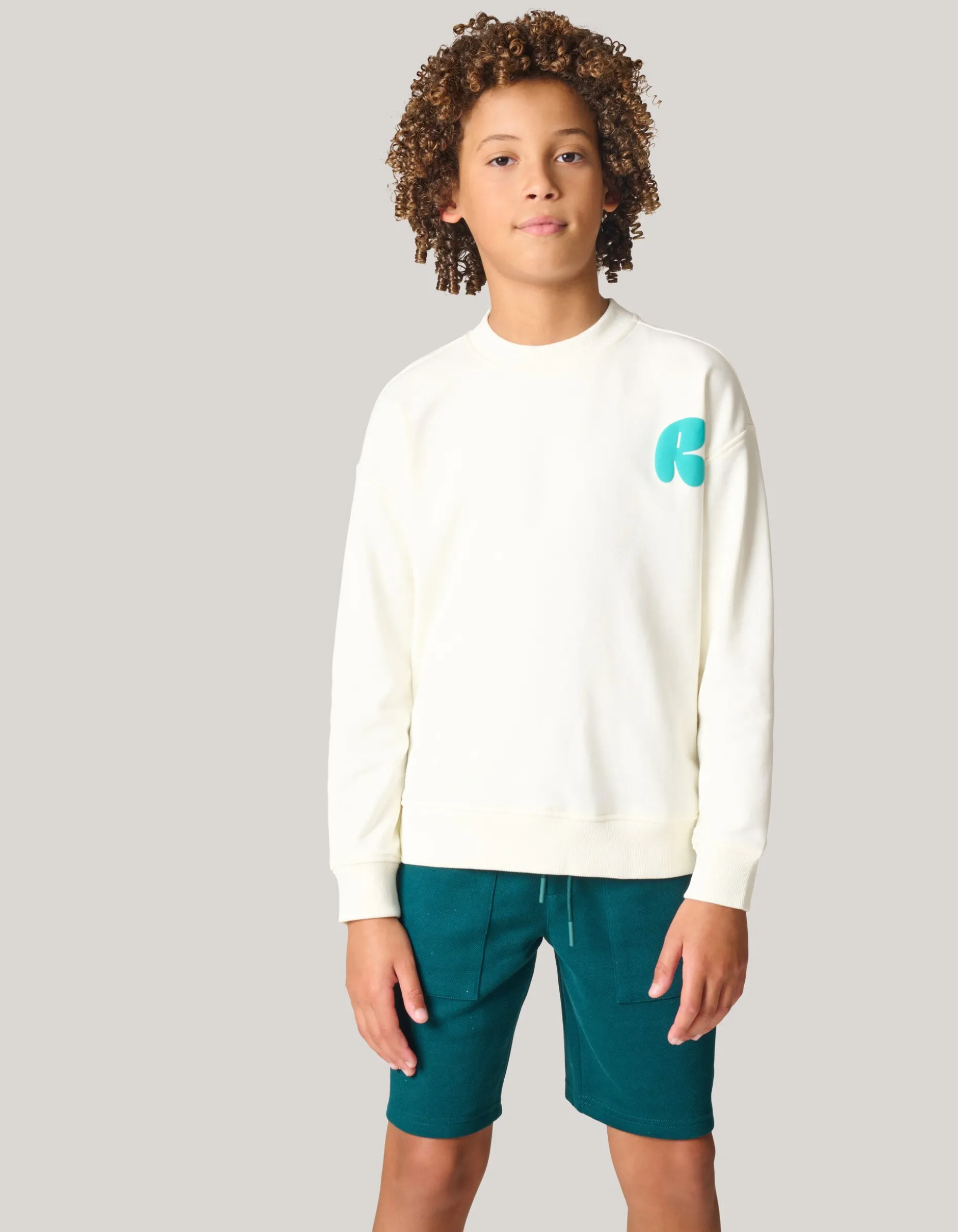 Artwork Sweater Gebroken Wit