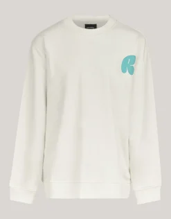Artwork Sweater Gebroken Wit