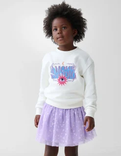 Artwork Sweater Gebroken Wit