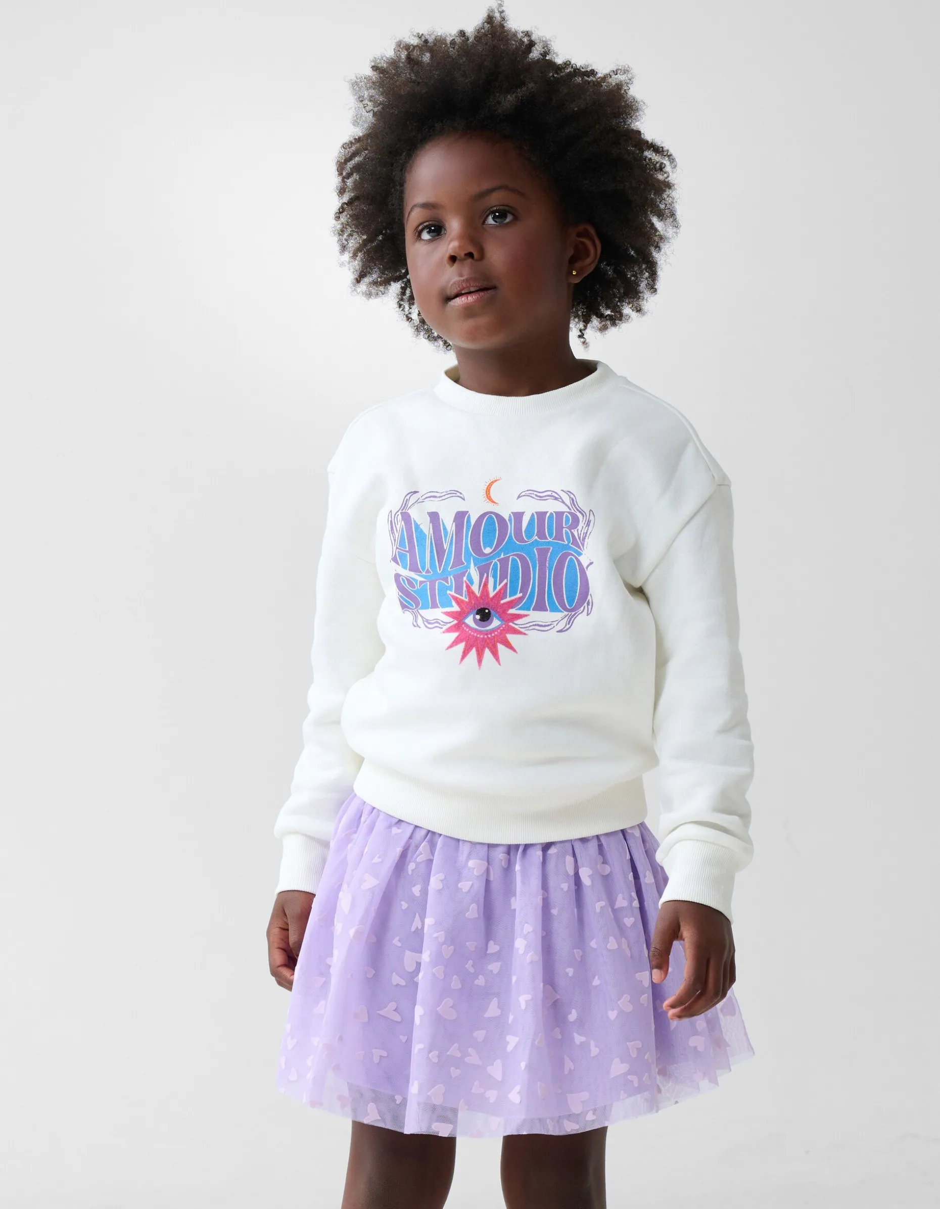 Artwork Sweater Gebroken Wit