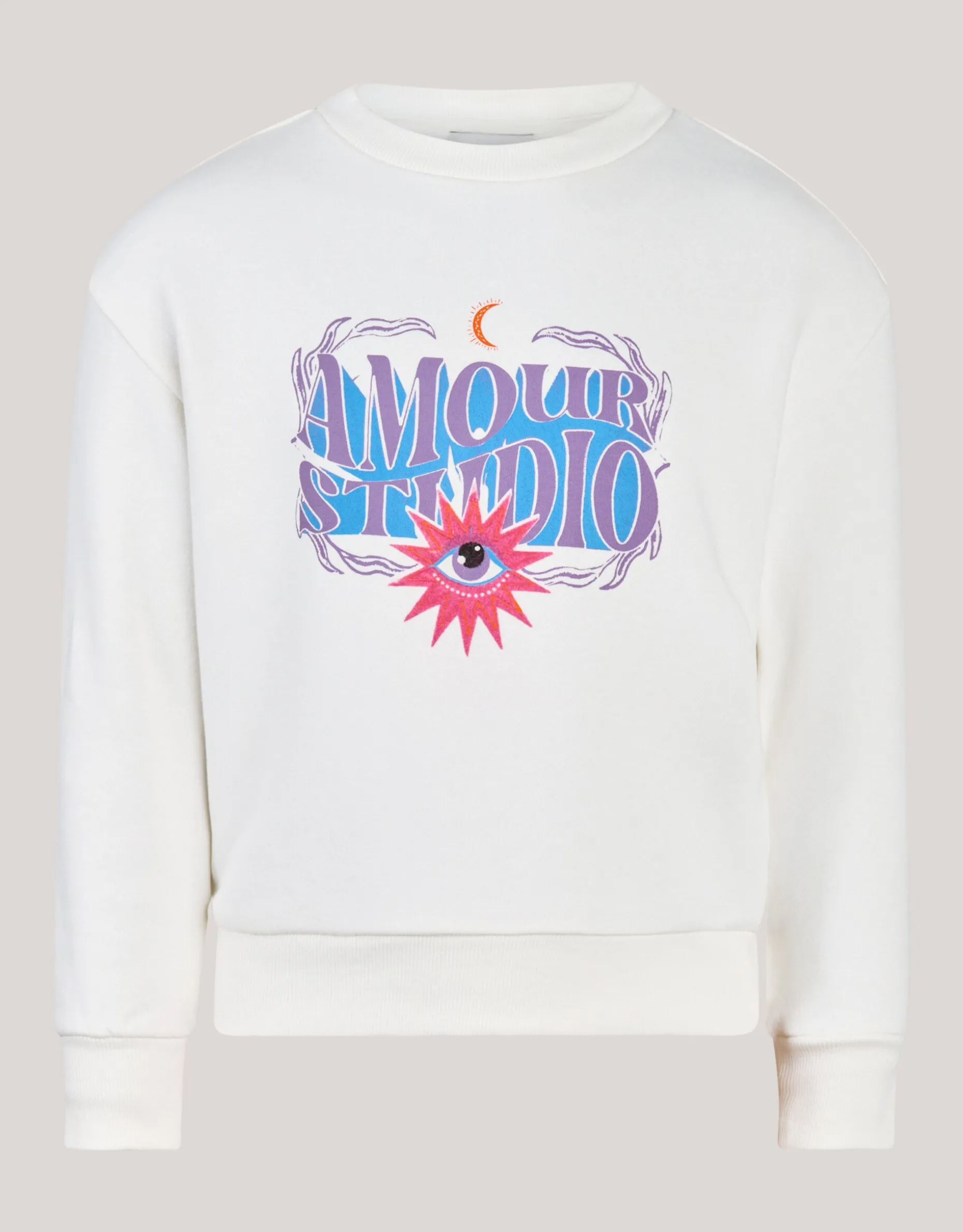Artwork Sweater Gebroken Wit