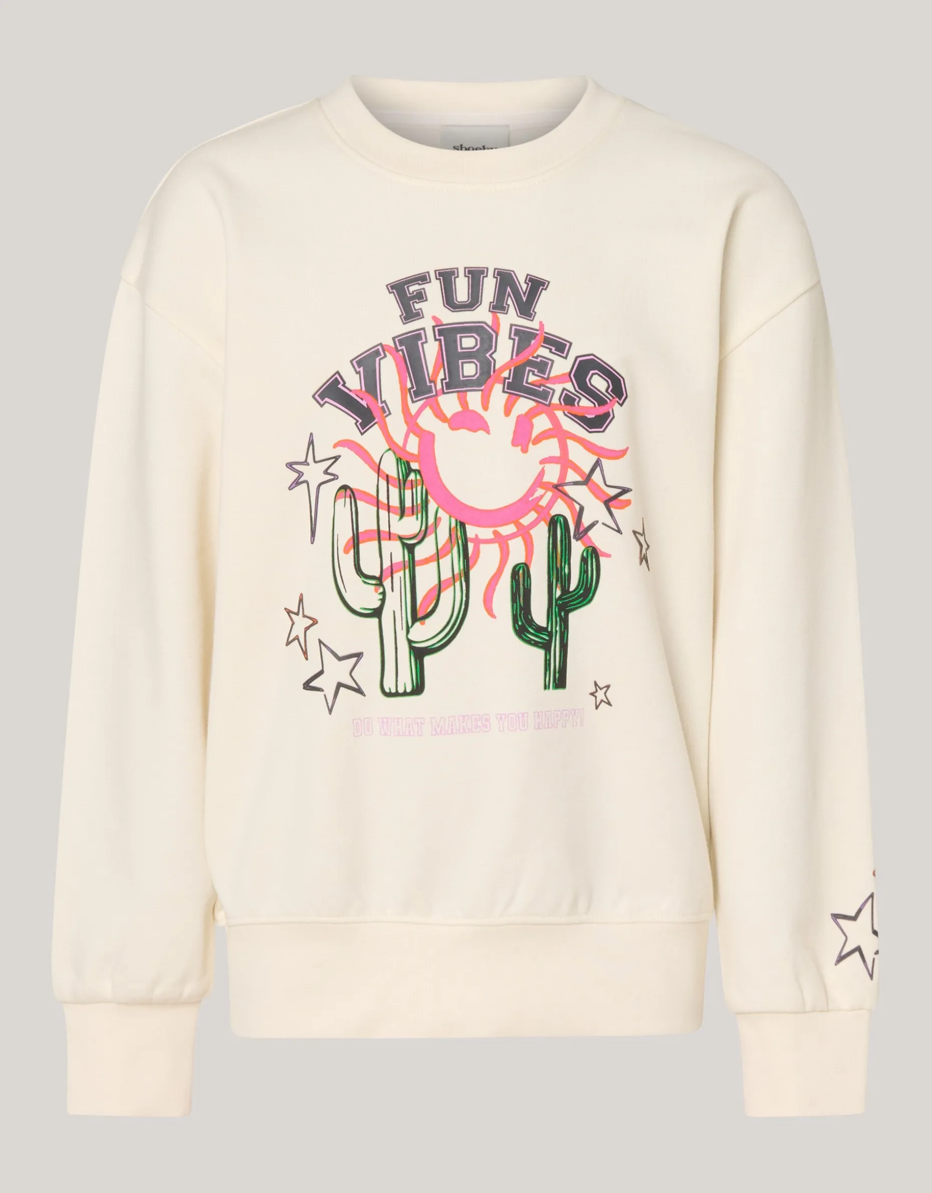 Artwork Sweater Gebroken Wit