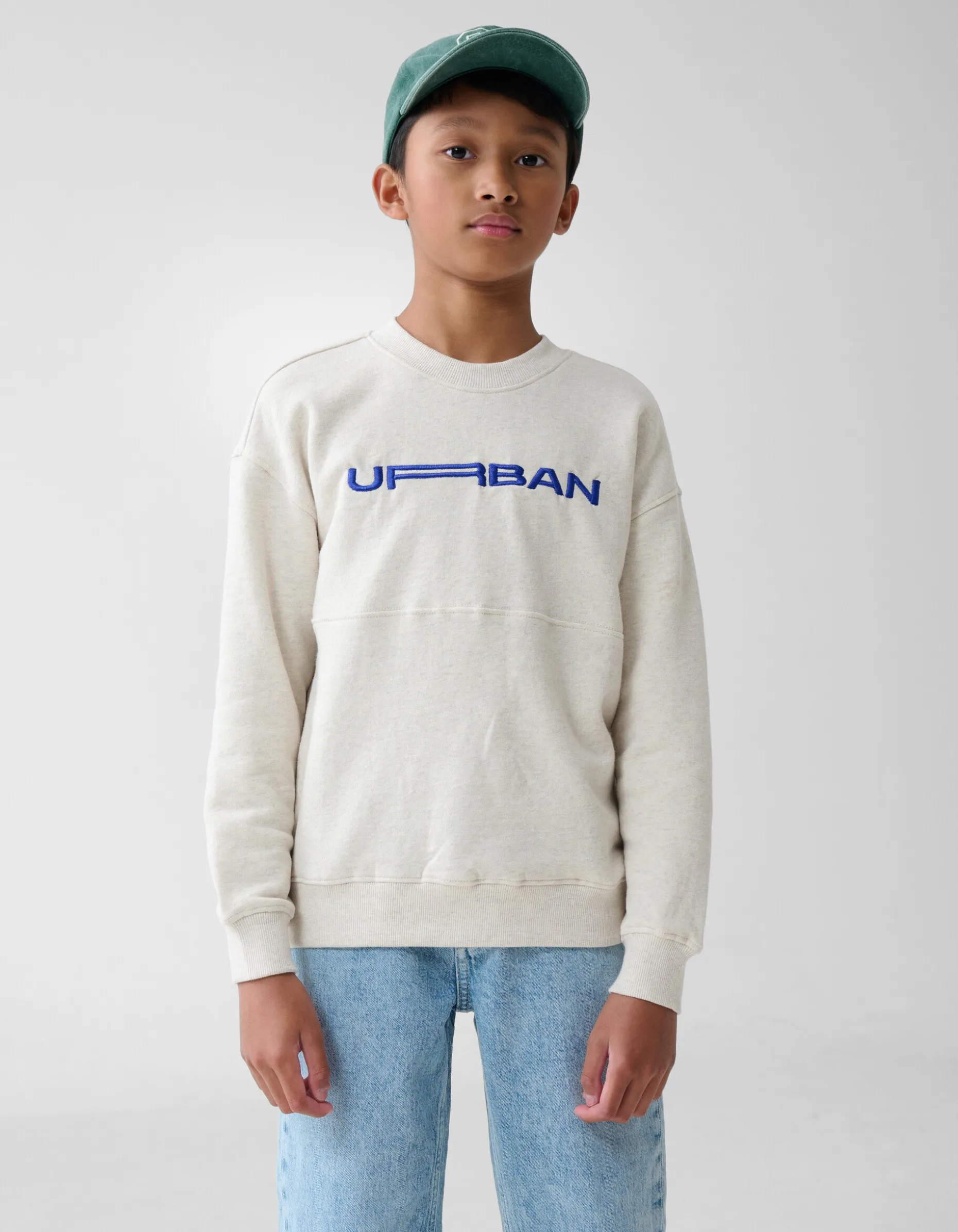 Artwork Sweater Lichtgrijs
