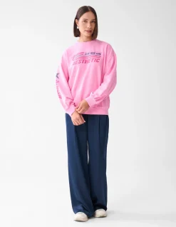 Artwork Sweater Roze