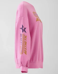 Artwork Sweater Roze