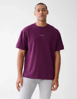 Artwork T-shirt Donkerrood