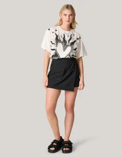 Artwork T-shirt Gebroken Wit
