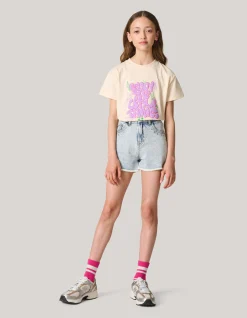 Artwork T-shirt Gebroken Wit