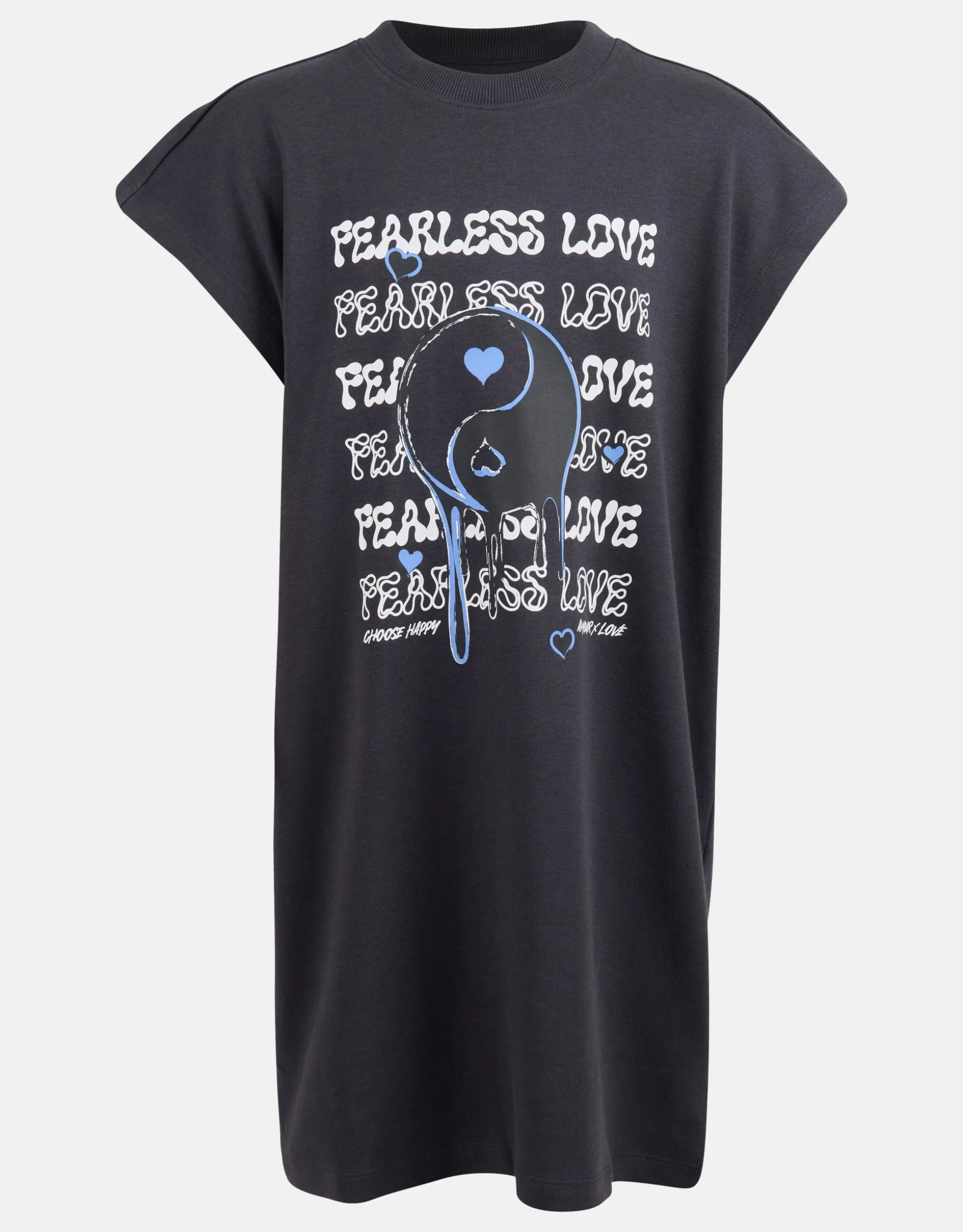 Artwork T-shirt Jurk Zwart