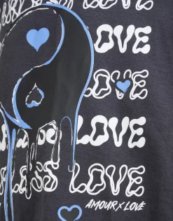 Artwork T-shirt Jurk Zwart