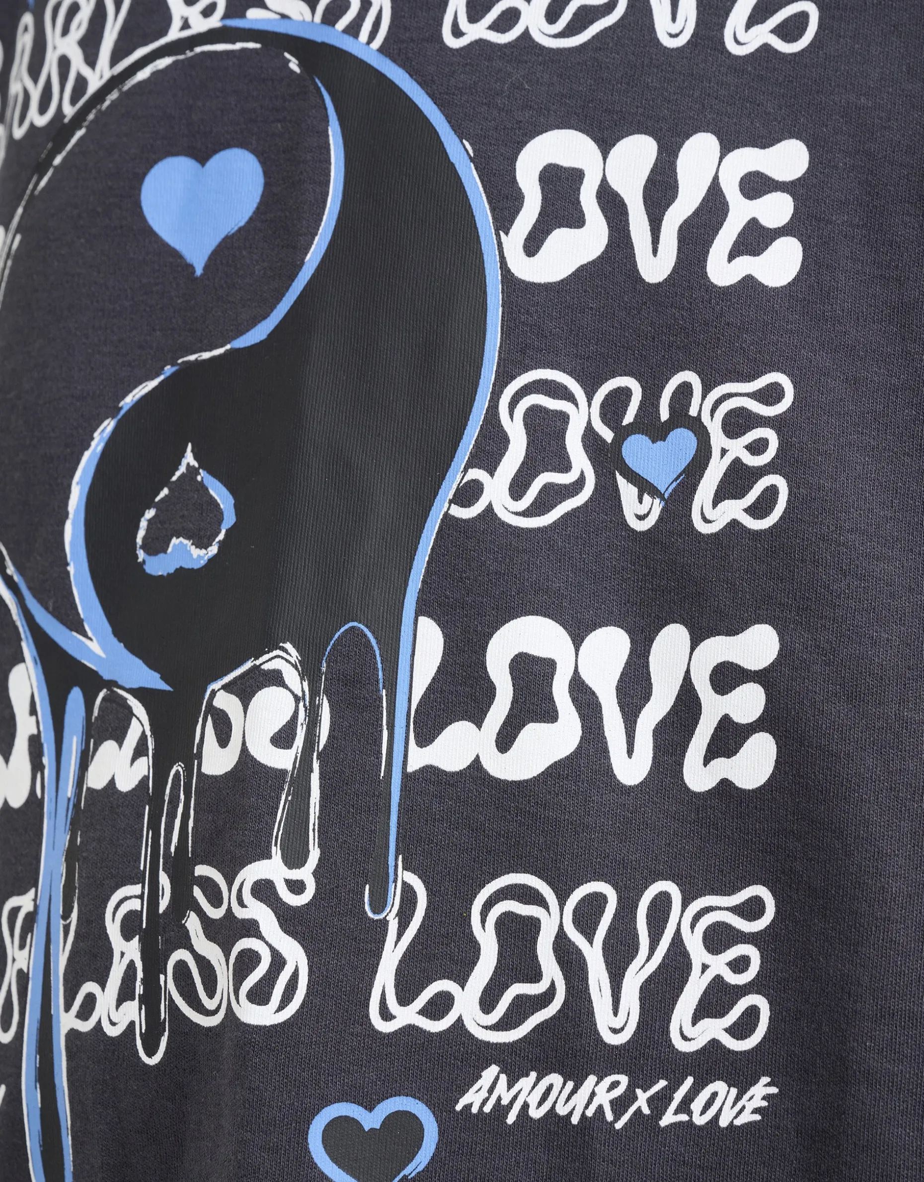 Artwork T-shirt Jurk Zwart
