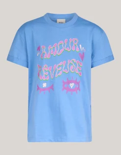Artwork T-shirt Lichtblauw