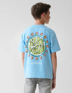 Artwork T-shirt Lichtblauw