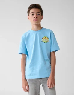 Artwork T-shirt Lichtblauw