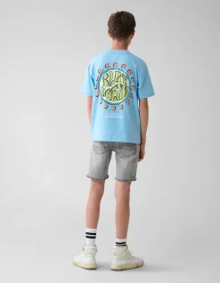 Artwork T-shirt Lichtblauw