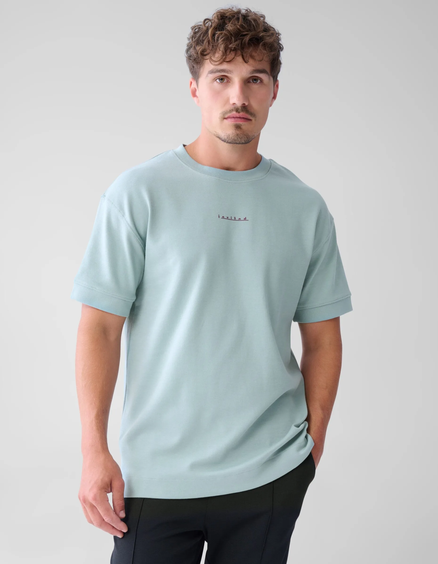 Artwork T-shirt Lichtblauw