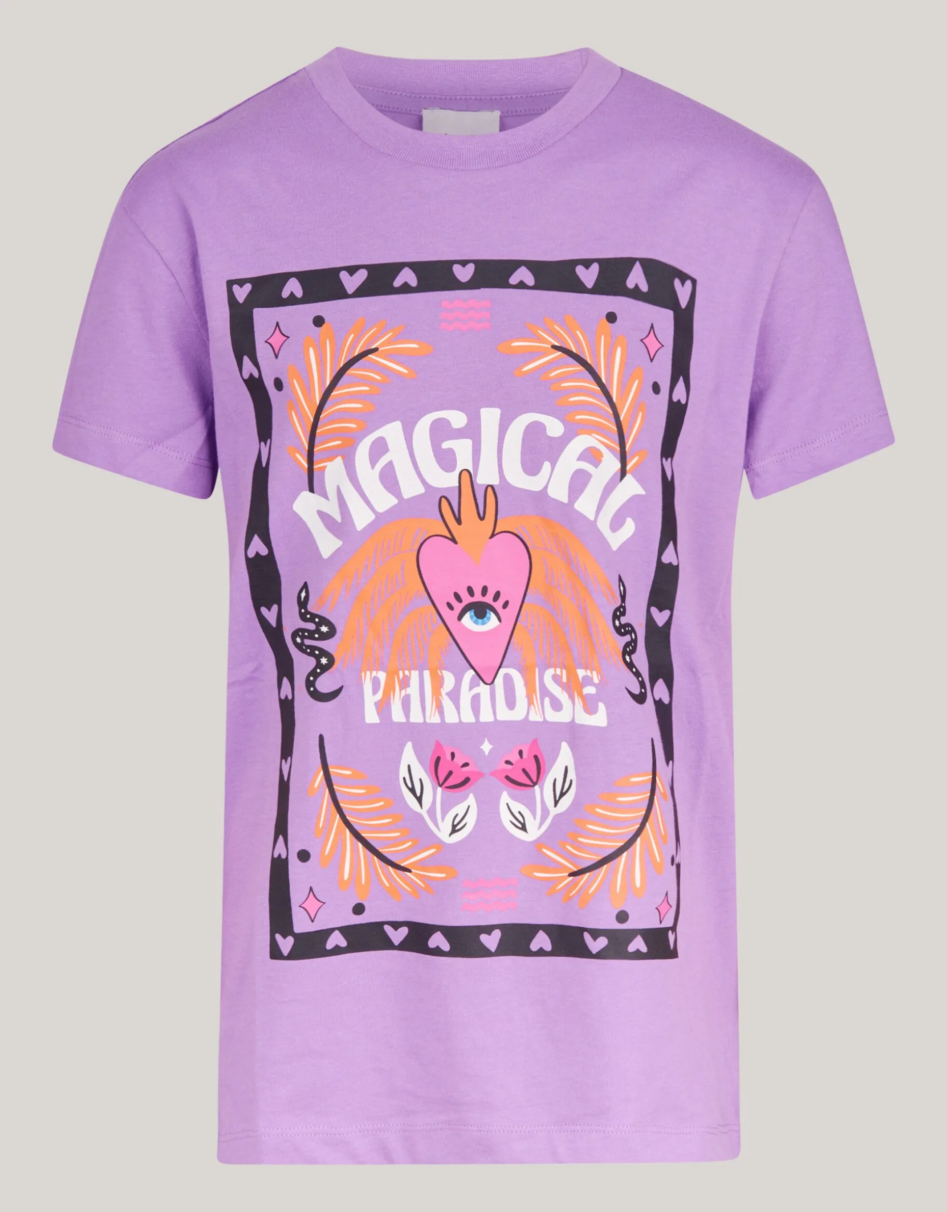 Artwork T-shirt Paars