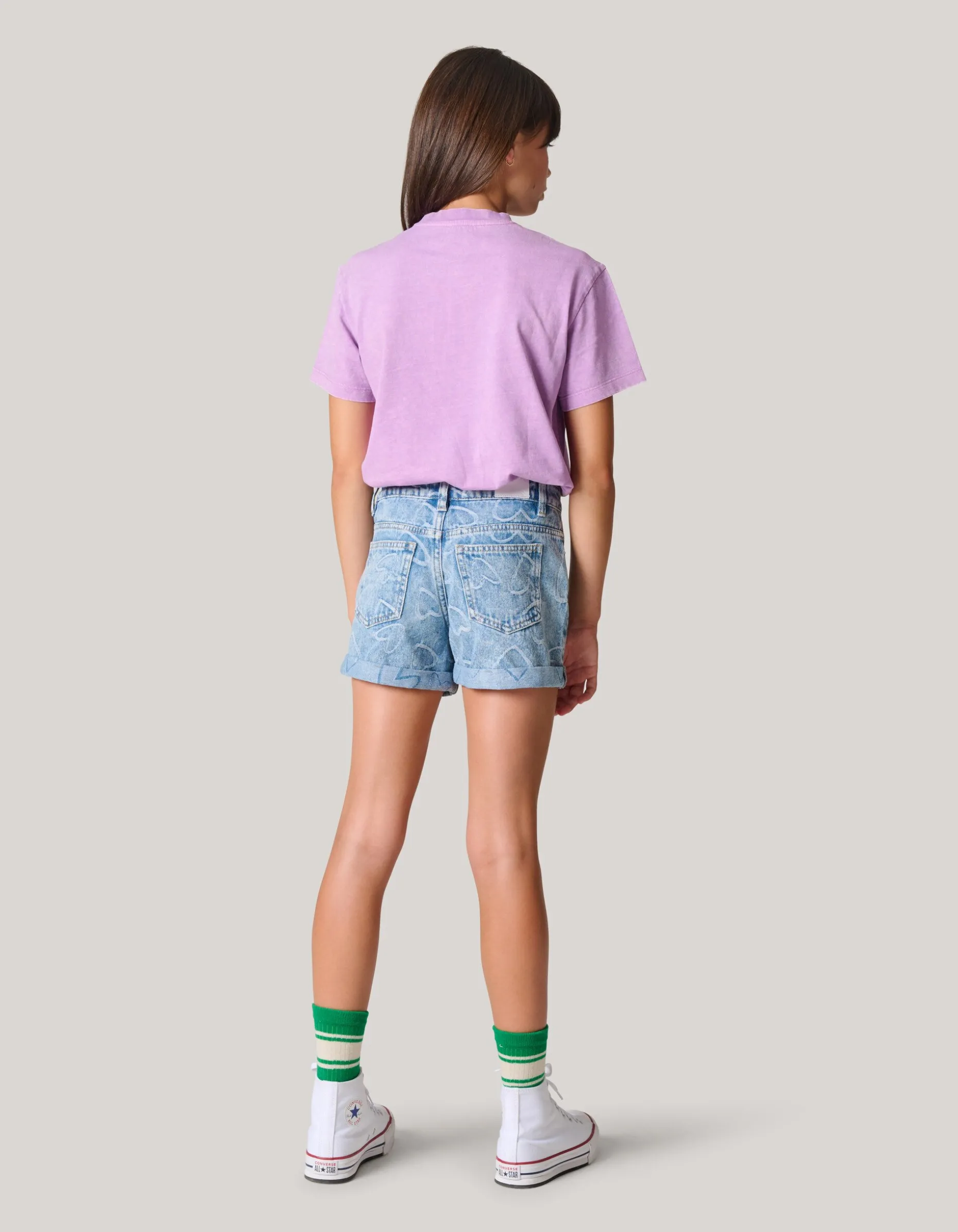 Artwork T-shirt Paars