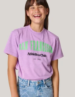 Artwork T-shirt Paars