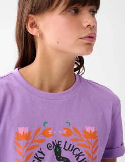 Artwork T-shirt Paars