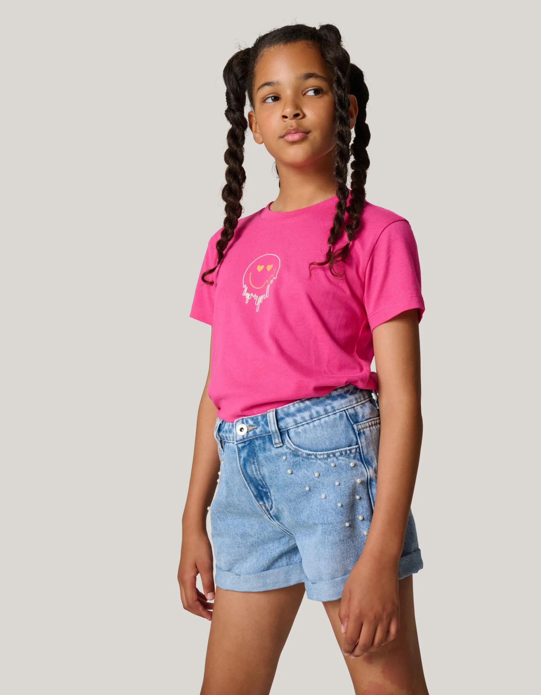 Artwork T-shirt Roze