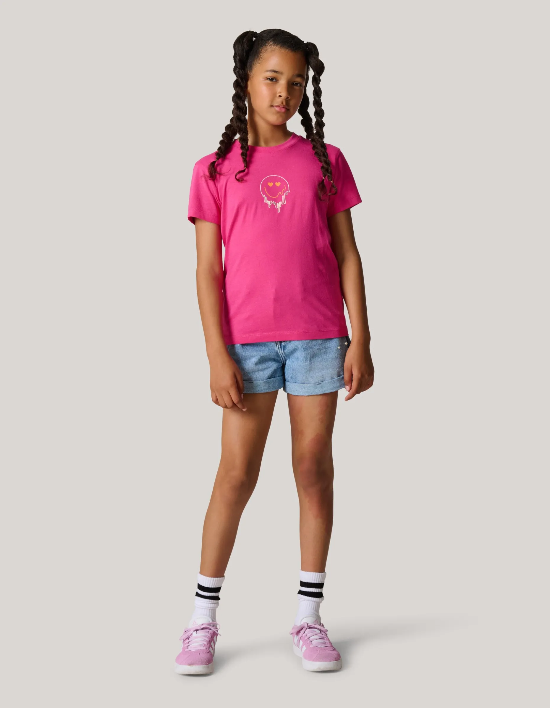 Artwork T-shirt Roze
