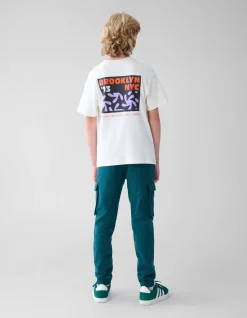 Backprint T-shirt Gebroken Wit
