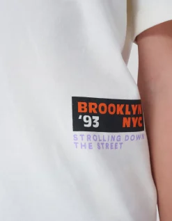 Backprint T-shirt Gebroken Wit