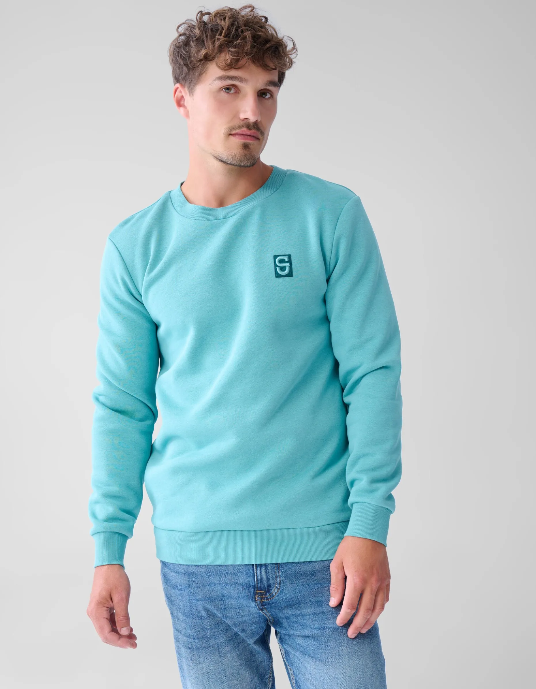 Badge Sweater Lichtgroen