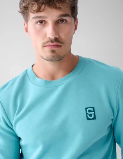 Badge Sweater Lichtgroen