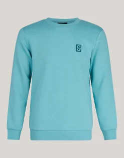 Badge Sweater Lichtgroen