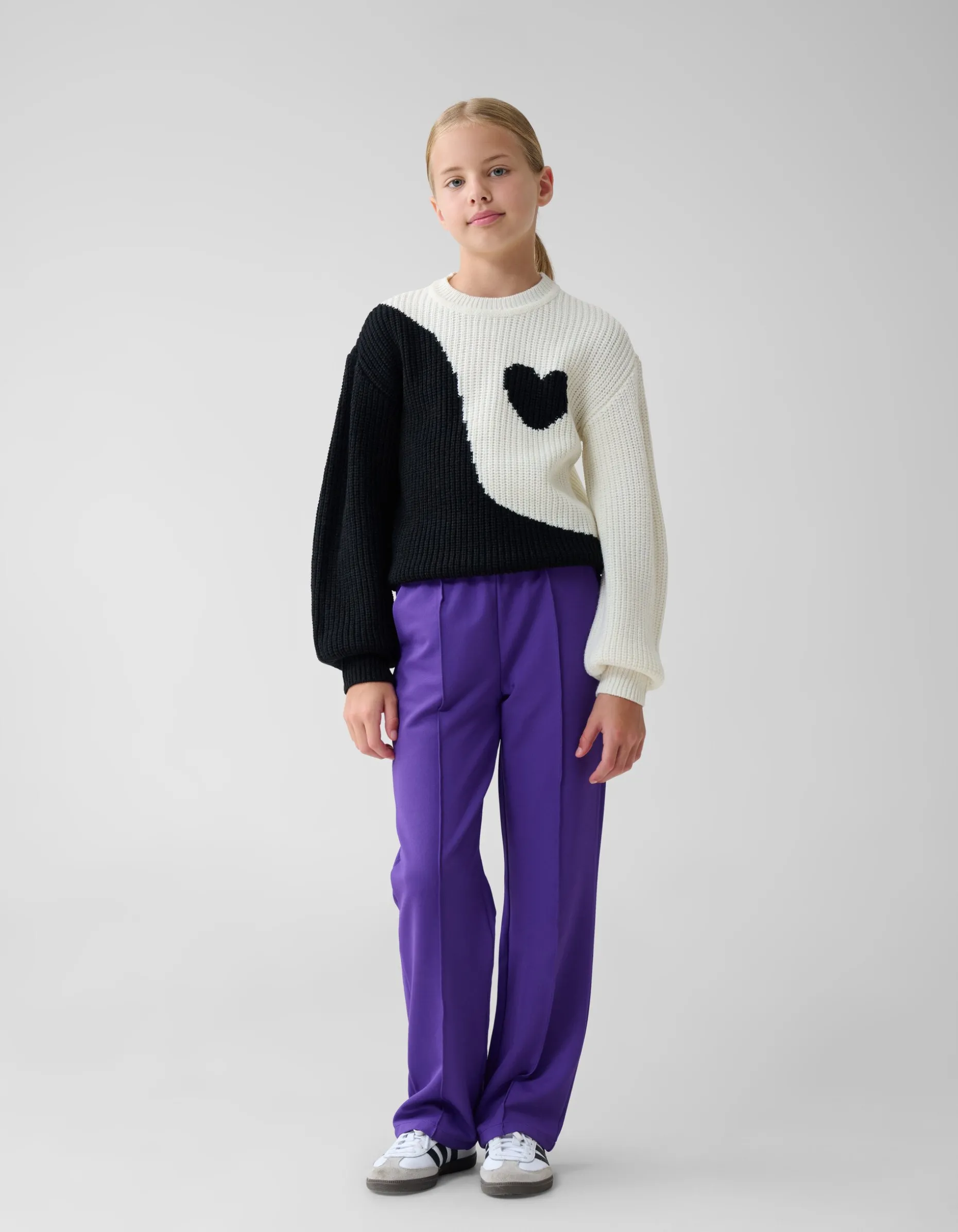 Basic Wide Leg Broek Paars
