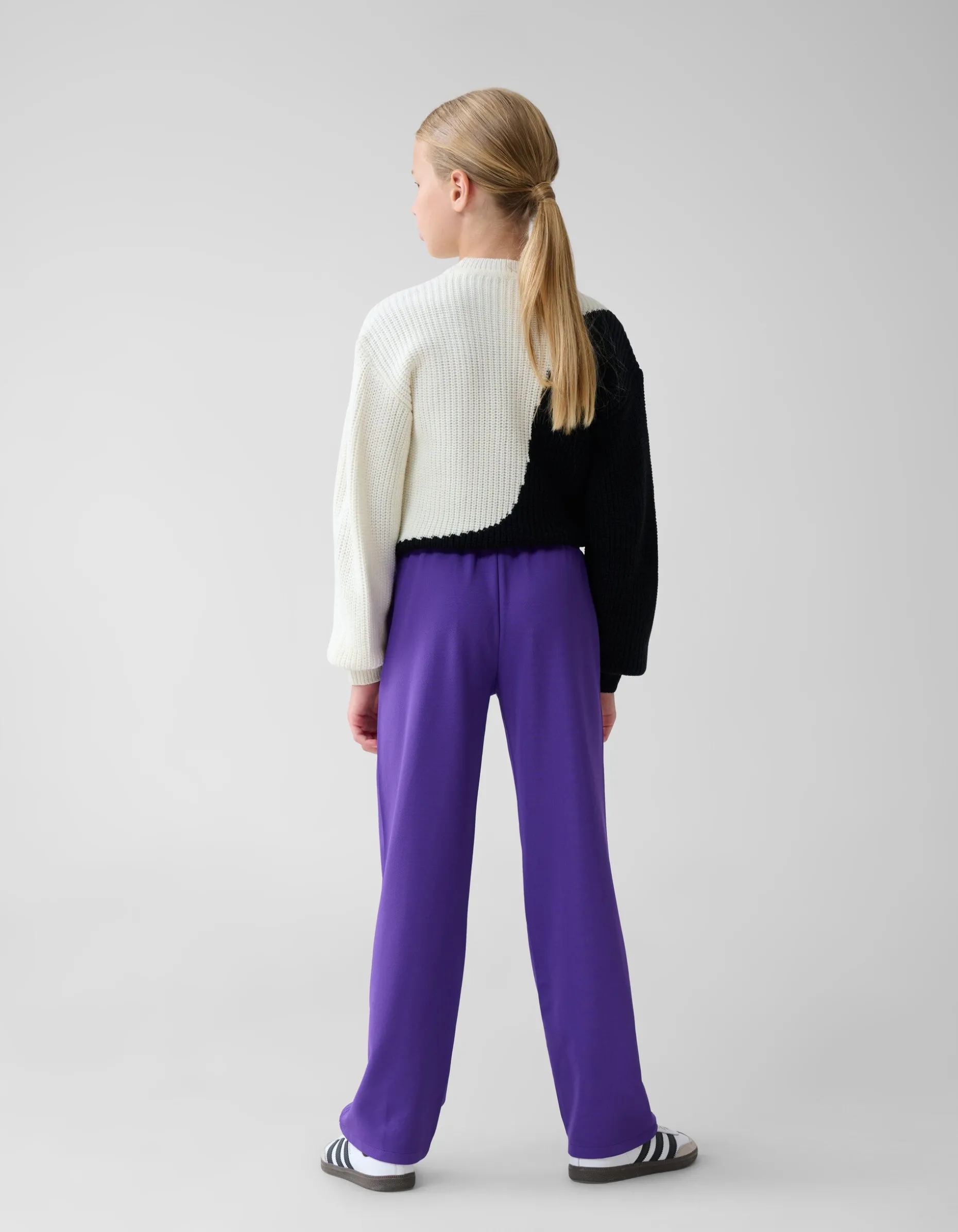 Basic Wide Leg Broek Paars