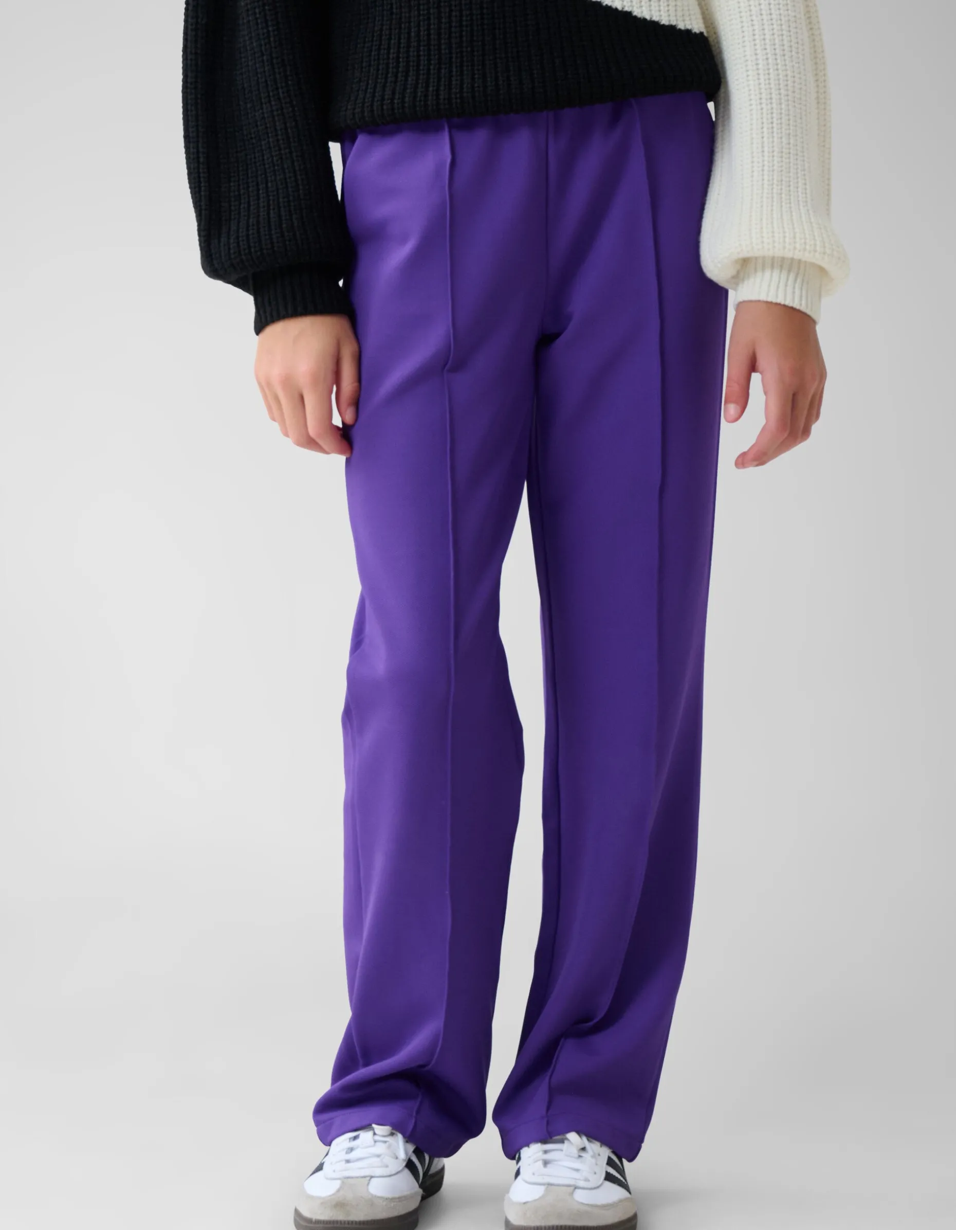 Basic Wide Leg Broek Paars